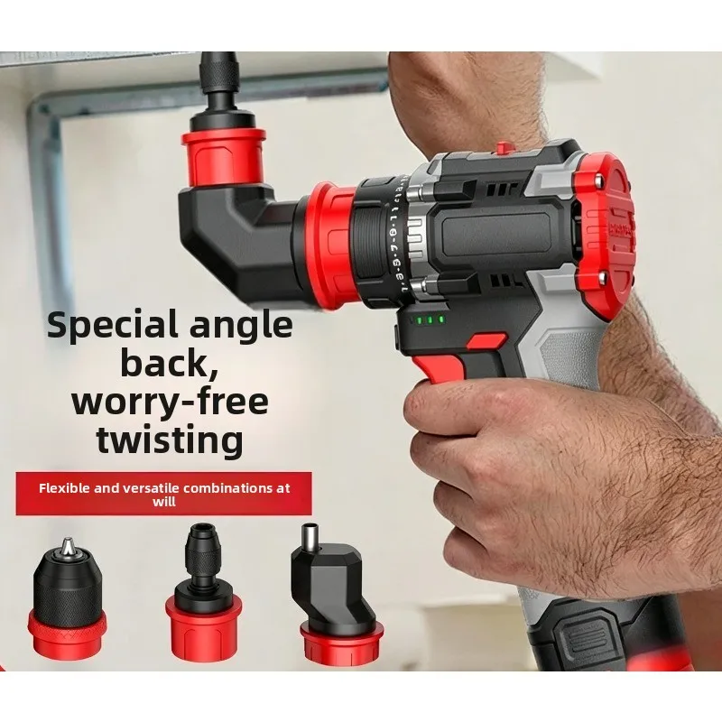 Brushless Cordless Electric Drill Multi Quick Change Chuck Lithium Screwdriver Portable DIY Power Drill Household Power Tool Set
