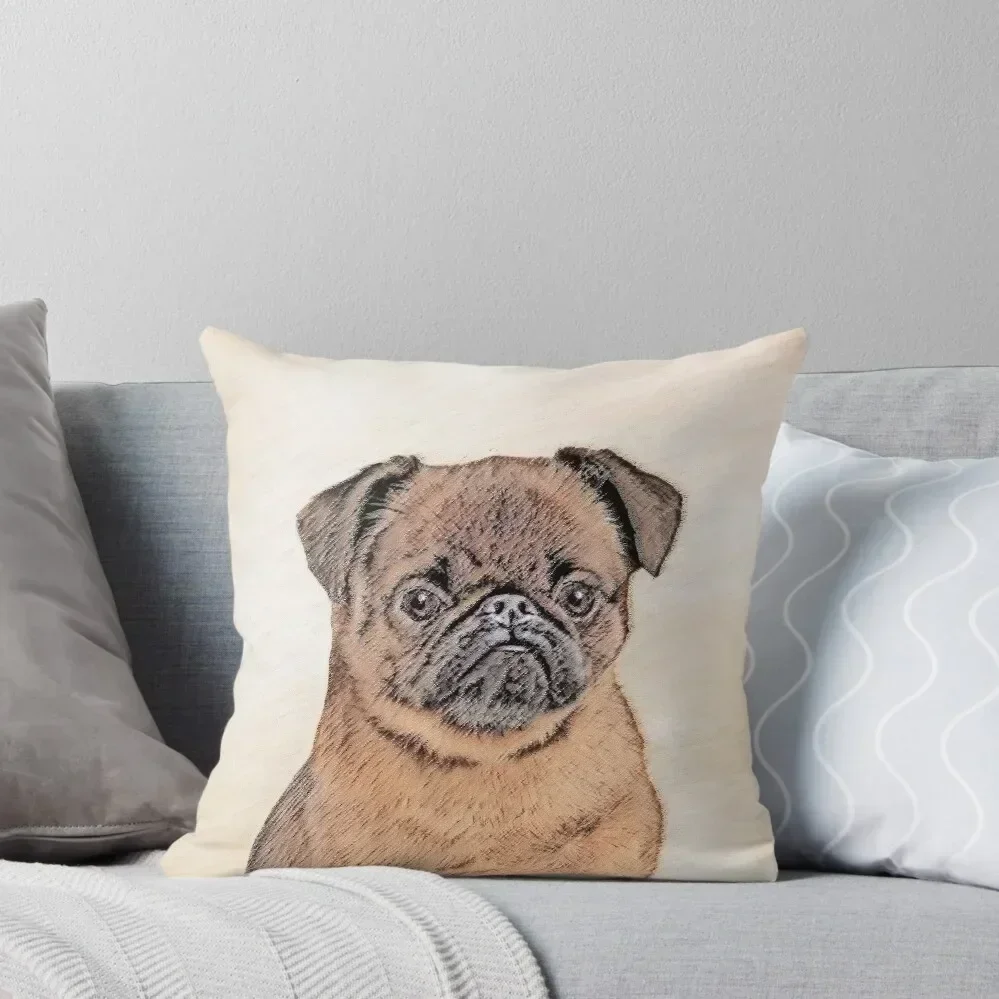 Brussels Griffon Smooth Throw Pillow Marble Cushion Cover Christmas Pillow pillow