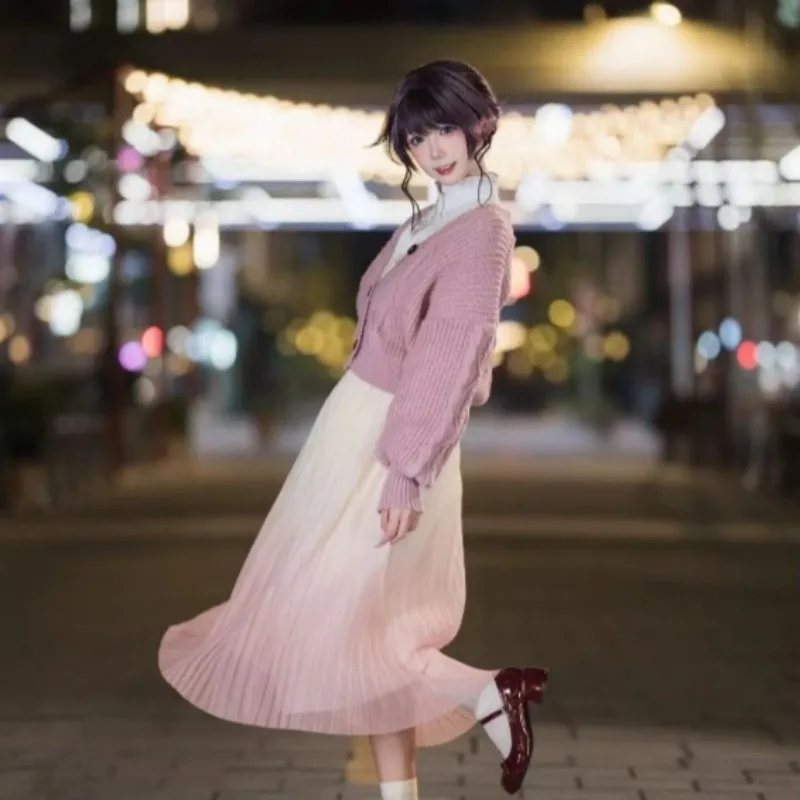 Anime Fragrante Fiore Fiori Waguri Kaoruko Costume Cosplay Cappotto Camicia Gonna Parrucca Vestito per le donne Set quotidiano Vestito da festa di Halloween