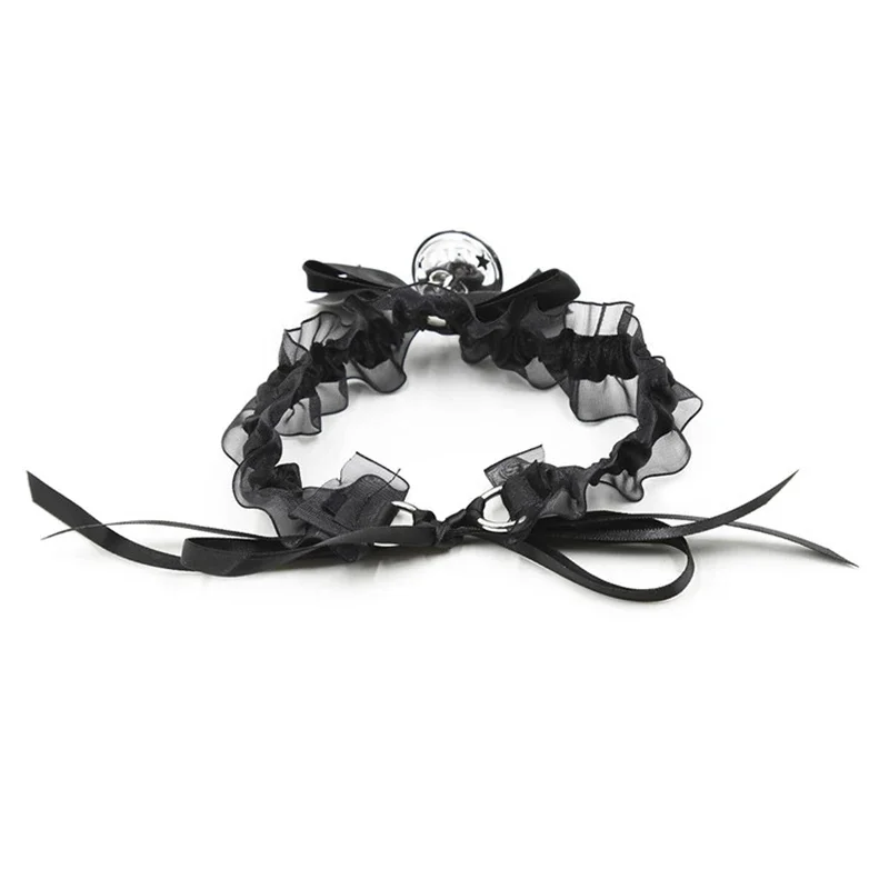 Kalung Seksi Kerah Lonceng Cosplay Bdsm Kerah Budak Harness Wanita Perbudakan Erotis Choker Gotik Aksesori Lonceng Mainan Seks