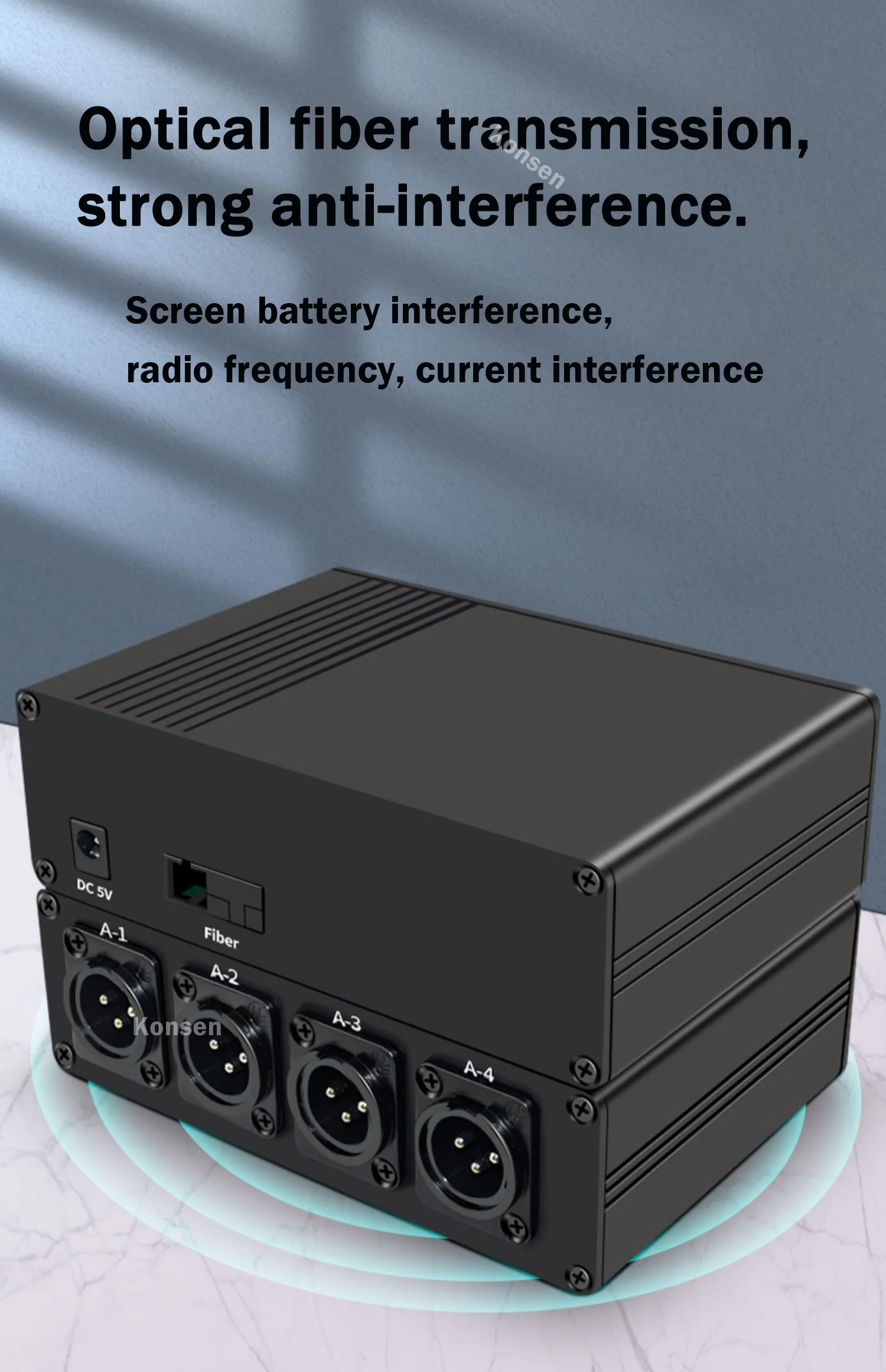 Przedłużacz światłowodowy 20Km 4 CH XLR na kabel optyczny światłowodowym SC XLR zrównoważony przedłużacz światłowodu Transceiver rozszerzenie Audio