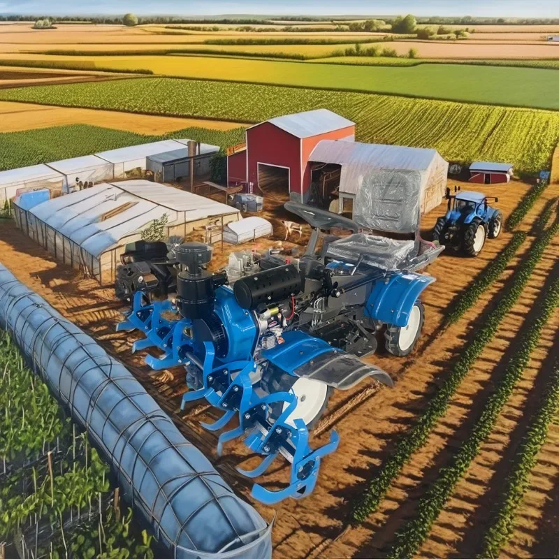 

【Best-selling】Mini Multifunctional Garden Tiller Cultivator High Productivity Power Weeder for Land Cultivation Core Pump Gear B