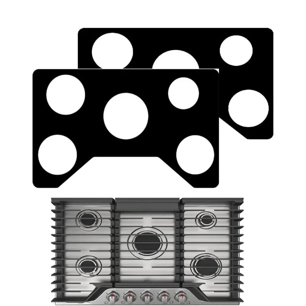 Nonstick Silicone Gas Stove Protector Mat Stain-resistant Grease-proof Gas Range Mat Rectangular Flame-retardant Gas Stove Cover