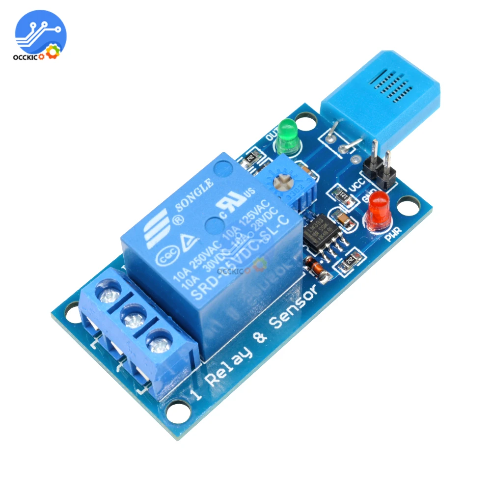 HR202 5V Humidity Switch Sensor Relay Module Sensitive Humidity Controller Sensor Module Direct drive relay