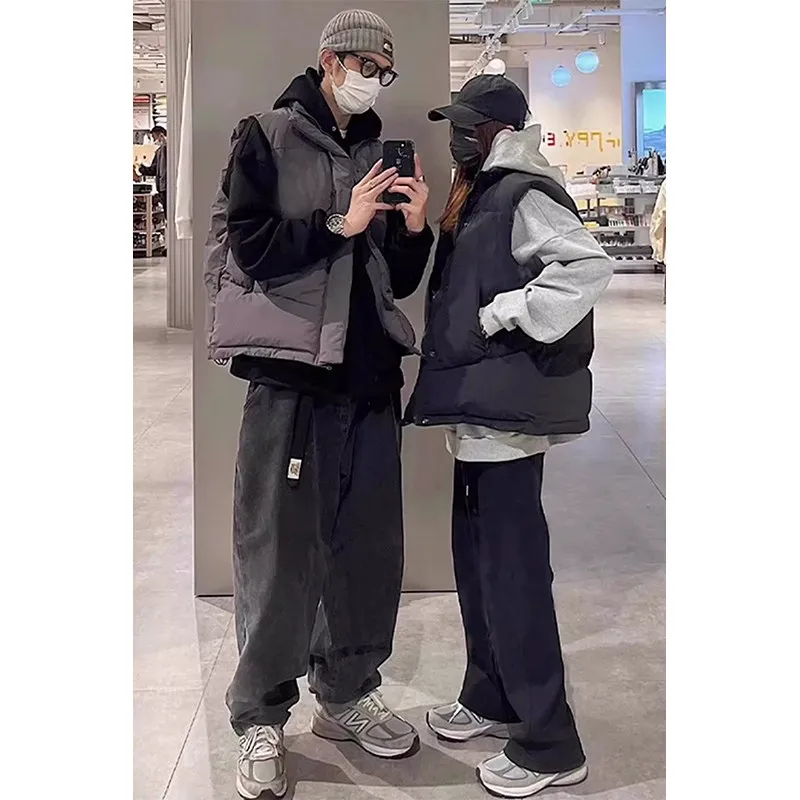 

Cleanfit Men's Jaet Autumn Winter Cotton Loose Casual High Street Trend Svel Stand Collar Outerwear Versatile Streetwear