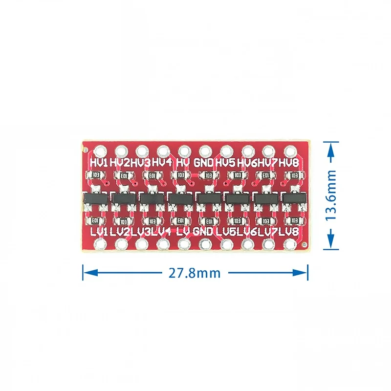 8-bit Bidirectional Voltage Level Converter High Speed Full Duplex Bidirectional 8-way Level Conversion Board Module Connector