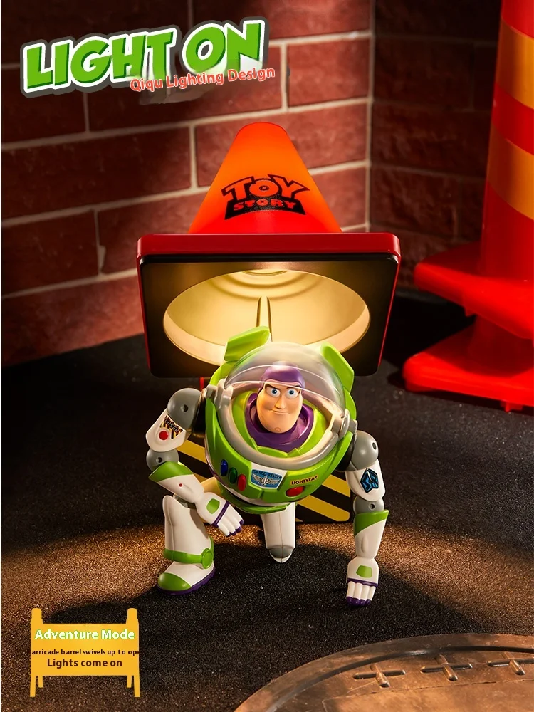 Toy Story Series Anime Peripheral Toys Buzz Lightyear Roadblock Lights Toy Story Desktop Ornaments Figurines Holiday Gifts