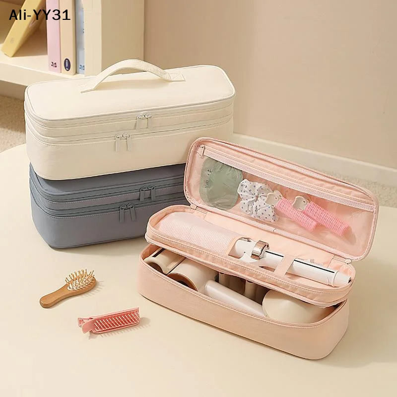 

【S31】Большая дорожная сумка для фена, портативный двухслойный чехол для хранения фена, вместительный органайзер для женщин