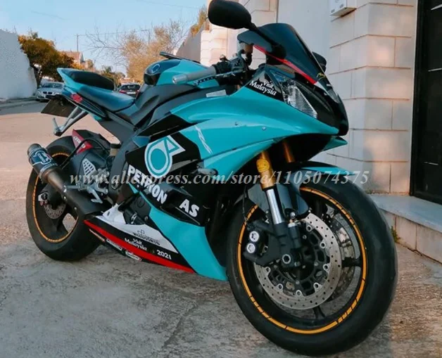 4Gifts New ABS Motorcycle Full Fairings Kit Fit For R6 2006 2007 06 07 Bodywork Set Custom Number 6