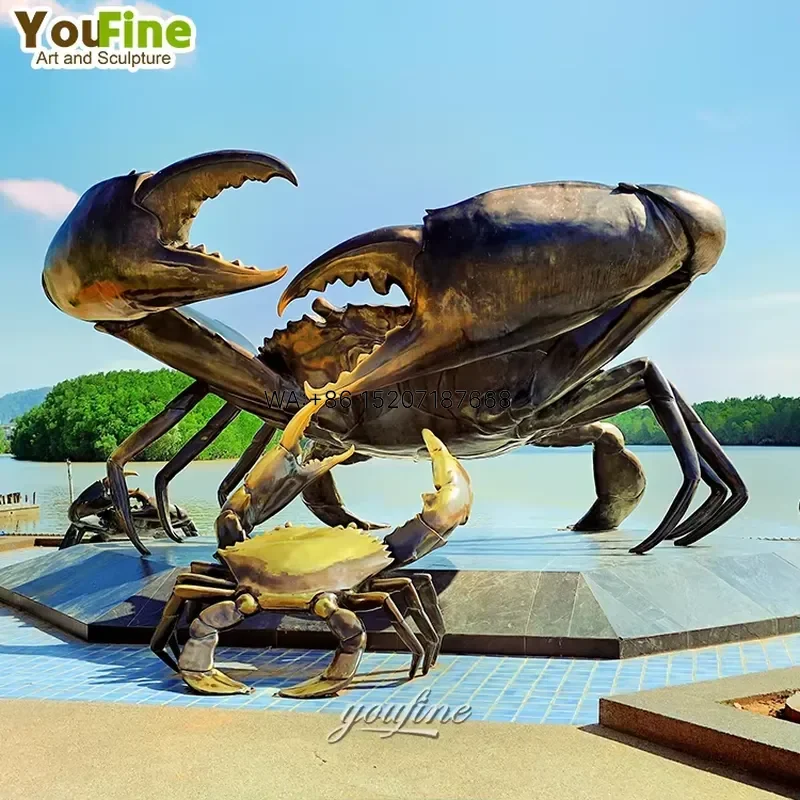 Wmwmnu for Famous Giant High Quality Outdoor Decorative Lawn Statue Bronze Crab Sculpture