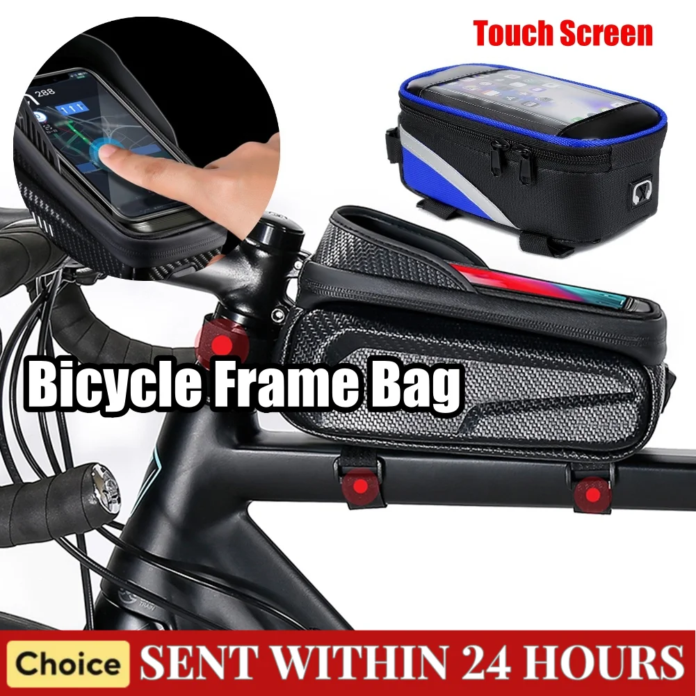 MTB Mountainbike Tasche Vorne Lenker Tasche Regendicht Wasserdichte Handy Fall Fahrrad Oberrohr Tasche Radfahren Zubehör