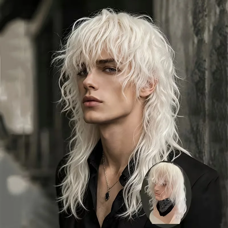 Peluca de monje, peluca de pelo sintético con corte en tazón, color marrón, para hombres, ideal para Halloween, fiestas navideñas, disfraces de cosplay, peluca para disfraces de fraile.