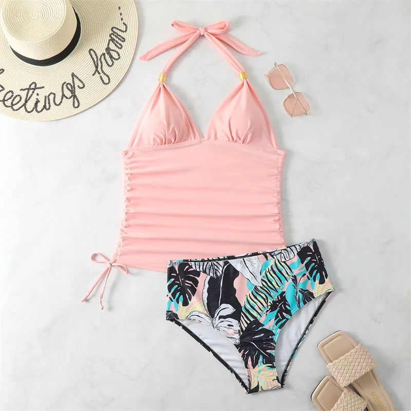 Bikini 2023 New Swimsuit Women Swimwear Sexy Push Up Two Piece Tankini Bikinis Set Deep V-neck Bathing Suit Female Biquini Beach