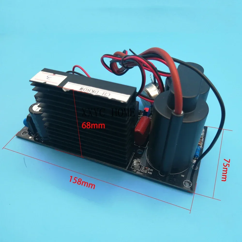 Adjustable 8-80W Power Supply for Silica Tube Ozone Generator Up to 10g with Over Current Over Heat Auto Protection