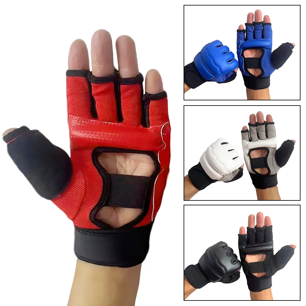 Half Finger Boxing Gloves Athletes Training EVA Shock Absorption Sanda Kickboxing Sandbag Gloves Adults Kids Muay Thai Gloves