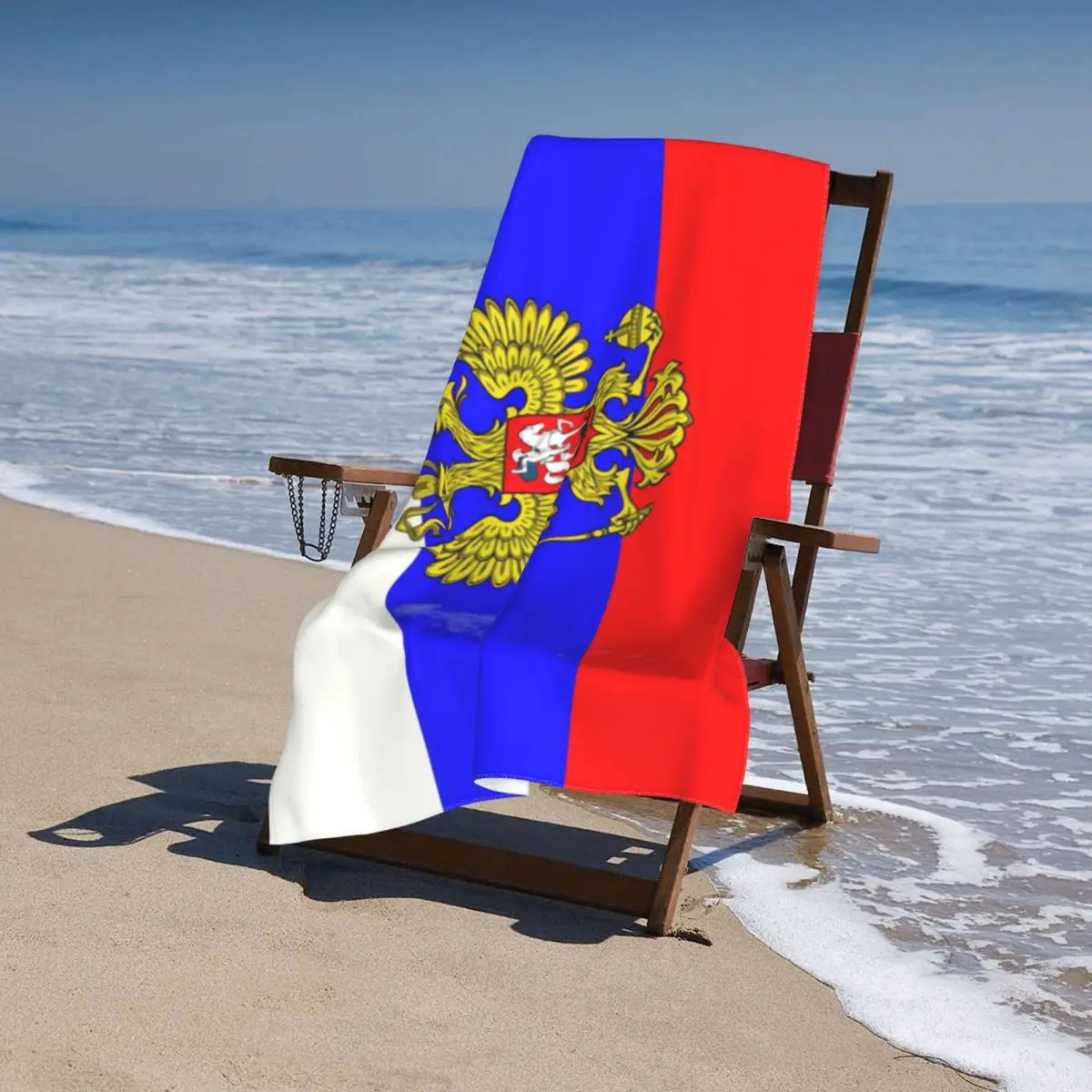 Russian Flag Beach Towel Custom Breathable Microfiber Bath Towels