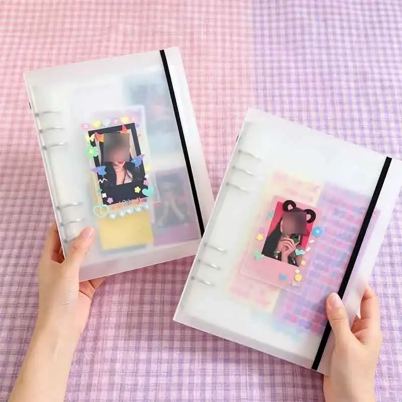 

A5 Photocard Binder Cover Kpop Photo Album Simple Card Binder Collect Book Loose-leaf Photocard Album Kpop Card Binder