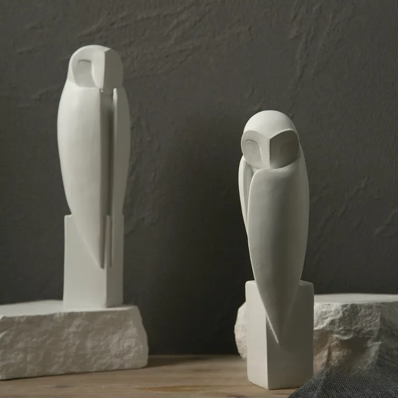 Owl Statue Minimalist Animal Statue Living Room Office Desktop Decoration