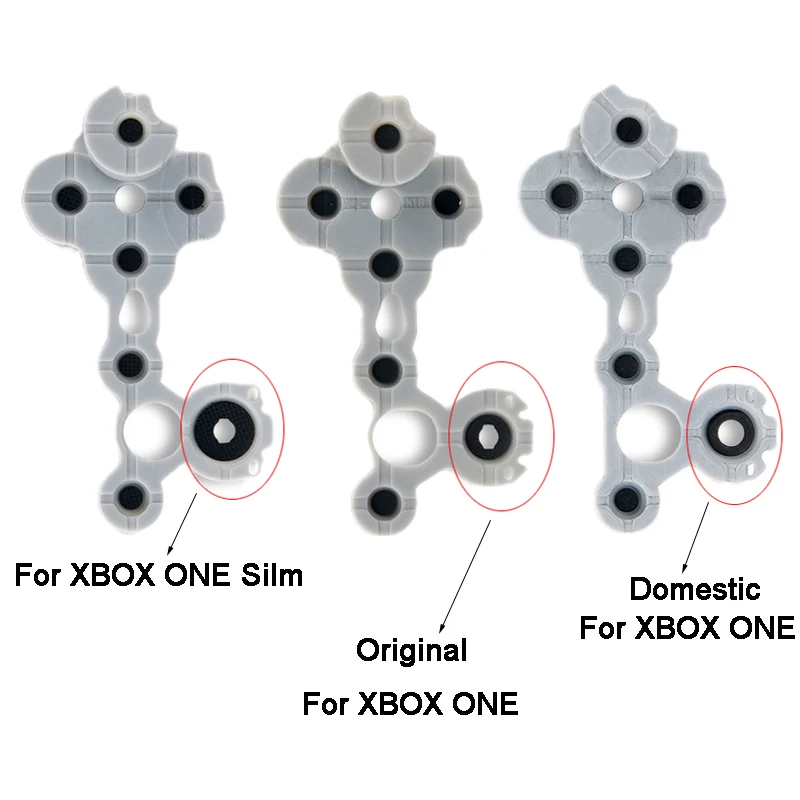 YuXi 1PC dla XBOX ONE/SLIM kontroler silikonowe przewodzące podkładka gumowa klocki na guziki klej przewodzący