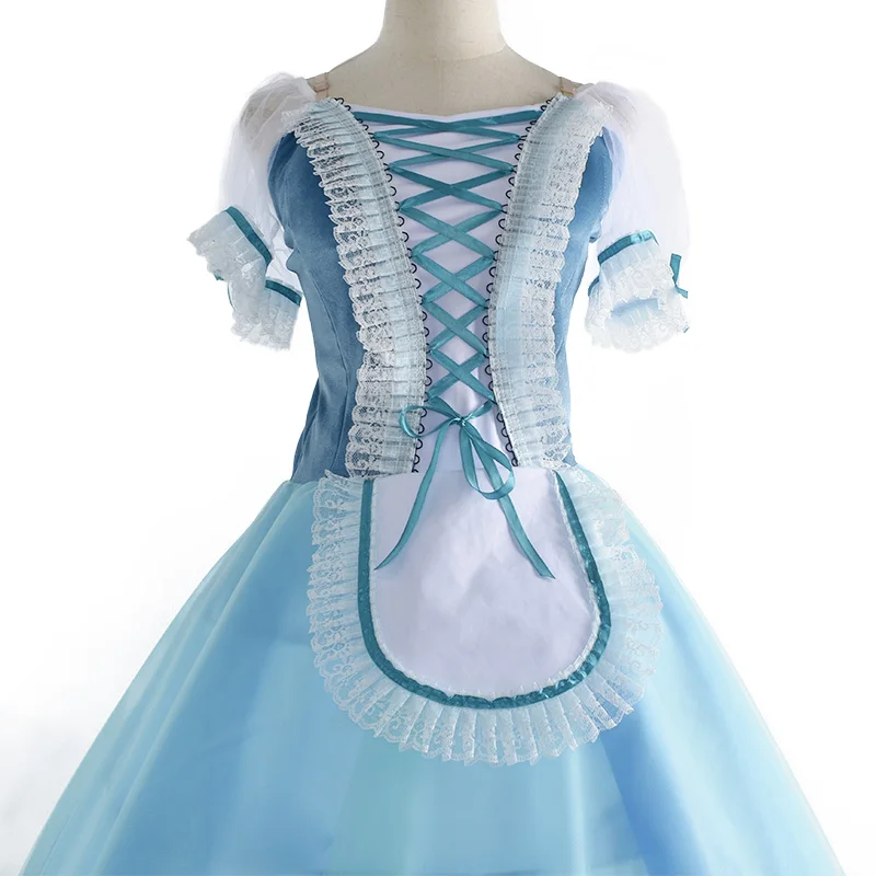 Blaues romantisches Tutu Schwanentanz Performance Kostüme Kinder Giselle Ballerina Kleid für Frau