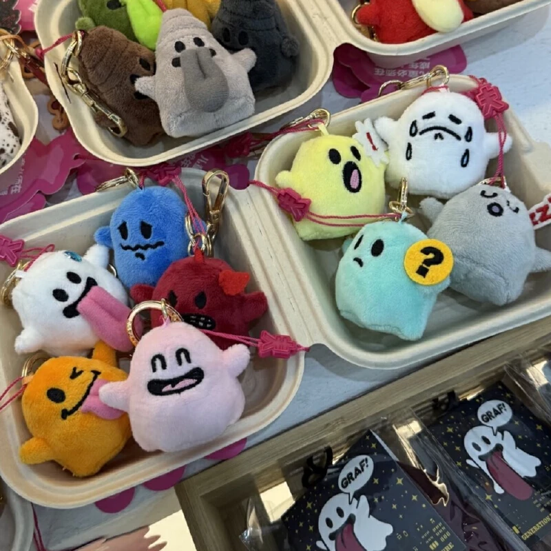 

New Graf Original Brand Mini Edition In Stock What'S Your Mood Today Mood Cute Ghost Plush Toy Keychain Birthday Gift