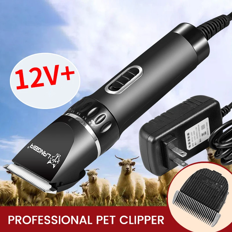 

Professional Sheep Hair Clipper Goat Grooming Shaver Corded Electric Pet Trimmer Dog Cutting Machine for Big Animal