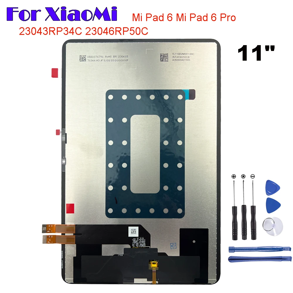 

New AAA+ For Xiaomi Pad 6 Mi Pad 6 Pro 23043RP34C 23046RP50C 11" LCD Display Touch Screen Digitizer Glass Assembly