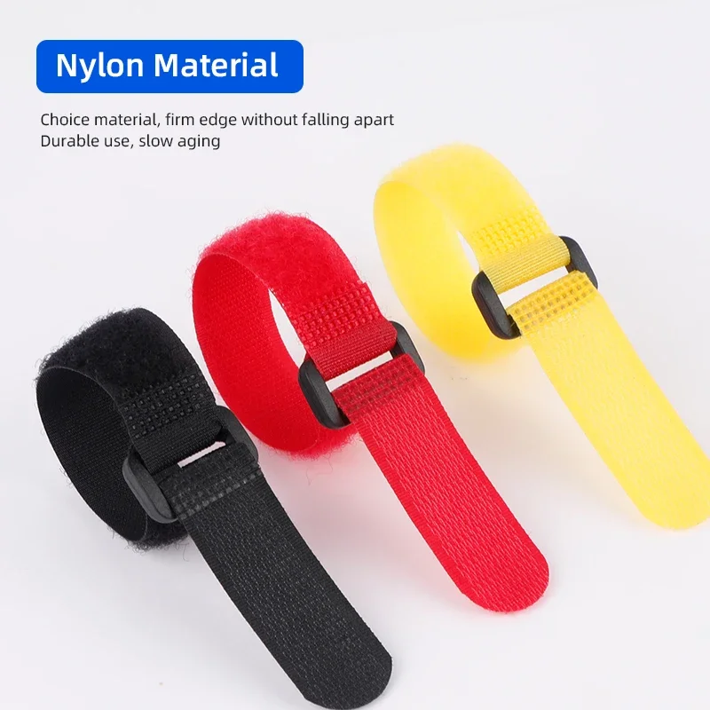 5PCS Deemount Bicycle Nylon Hook/Loop Tape Self Adhesive Strap Bike Cable Thread Tie Pump Bottle Band Cycling Flashlight Bandage