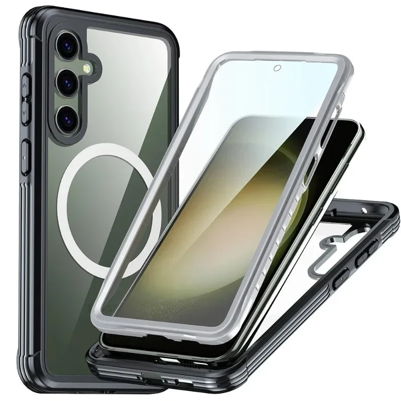 

Водонепроницаемый чехол с магнитной зарядкой IP68 для Samsung Galaxy S24 23 25 A36 A55 A16, противоударный чехол для дайвинга, плавания, спорта на открытом воздухе