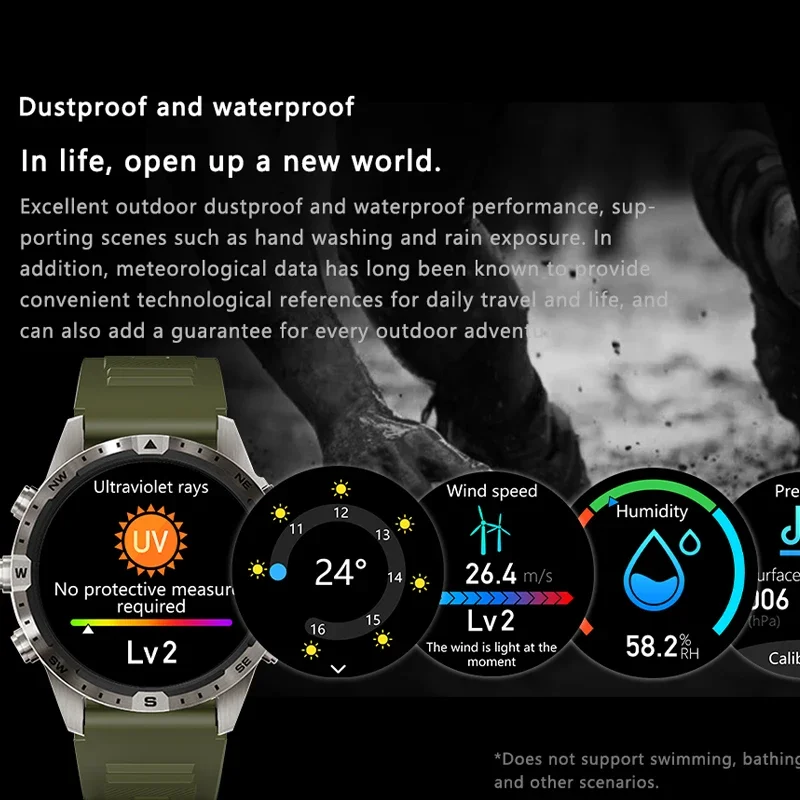 GT45 Men's Smart Watch - Bluetooth Call, Voice Assistant, Compass for Outdoor Adventures & All-round Health & Fitness Monitoring