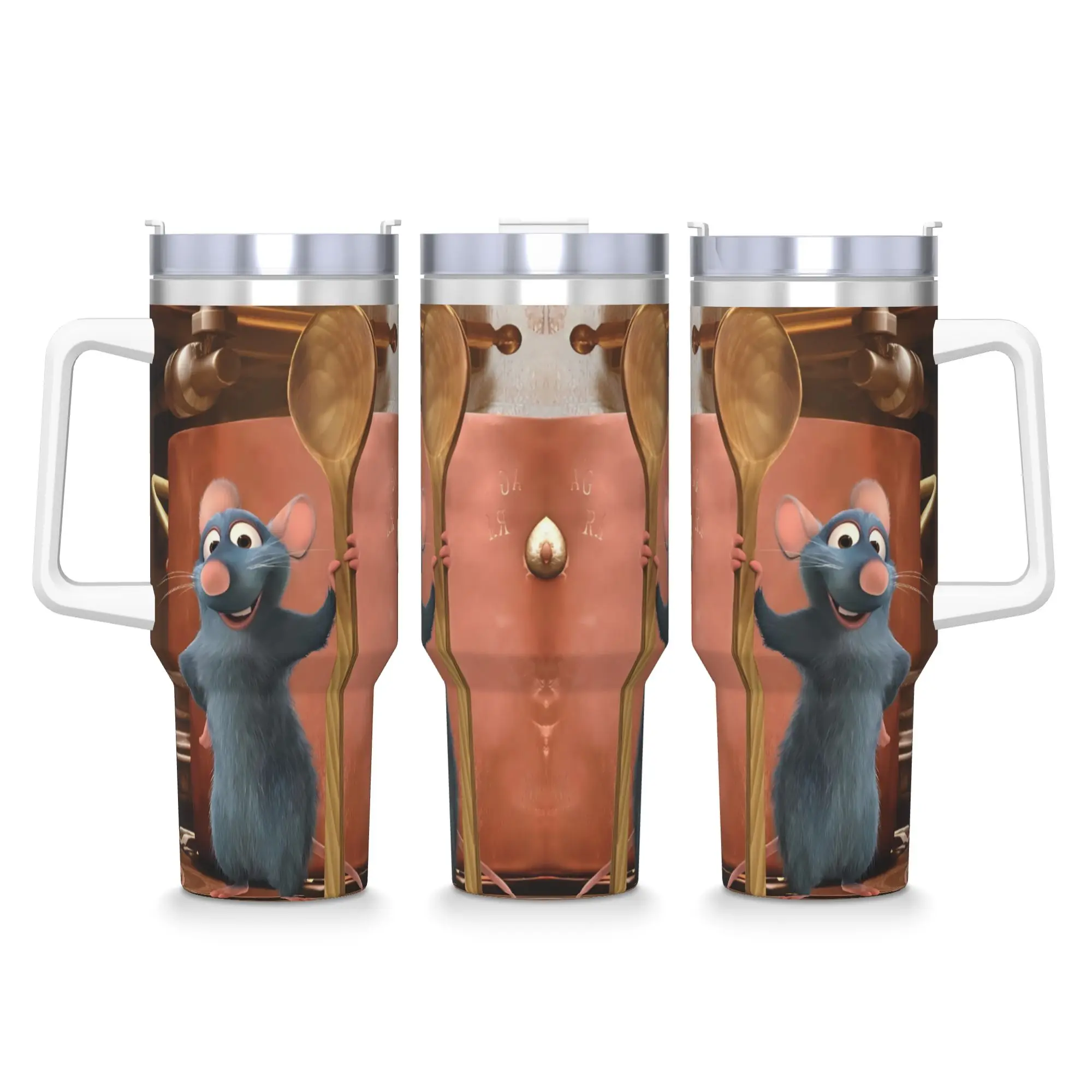 

Cute Ratatouille Stainless Steel Tumbler Travelist Mugs Cup Large Thermal Mug Insulated Hot Drinks Milk Tea Water Bottle