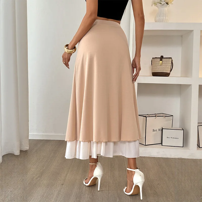Women's A-line Skirt with Buttons - usage example
