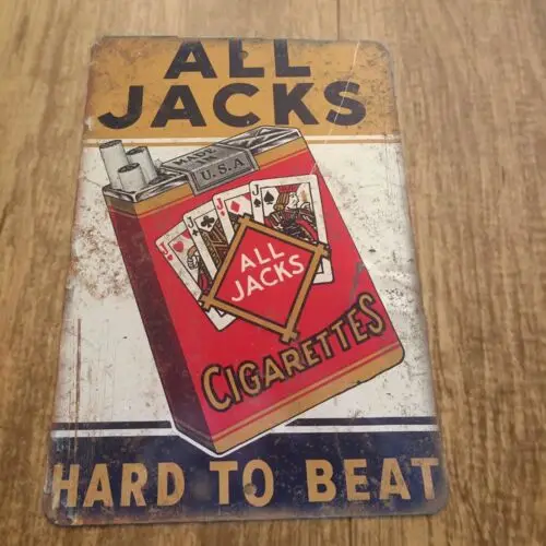 All Jacks Hard to Beat Vintage Ad 8x12 Metal Wall Sign