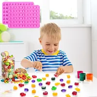 1/2pcs Silicone Fruit Snack Molds for Kids-Bpa Free Pineapple Banana Cherry Apple Grape Shapes Gummy Candy Chocolate DIY Mold