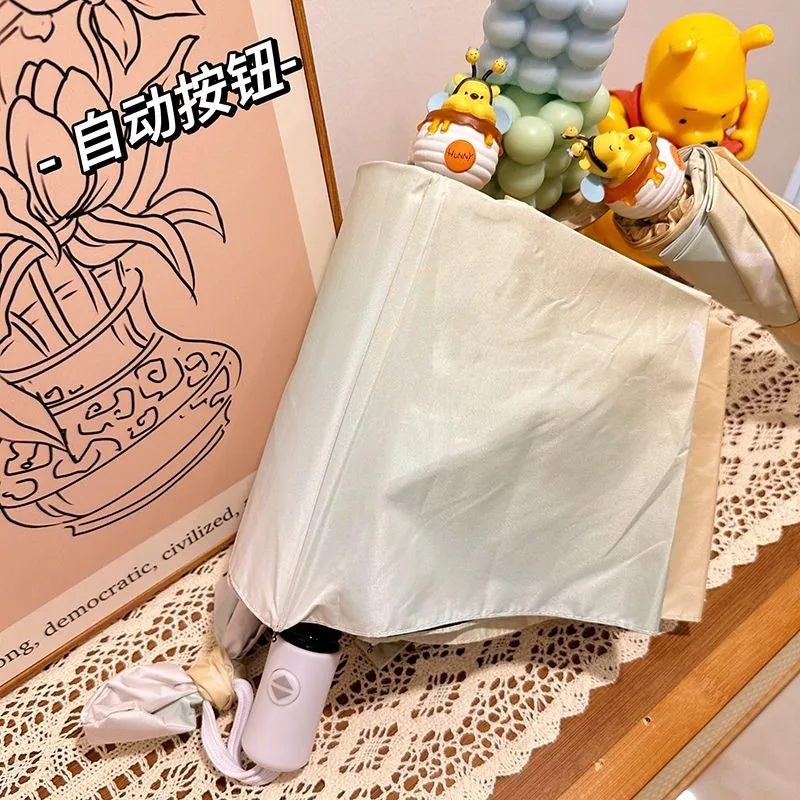 ディズニー ウィニー ベア かわいい漫画の女の子 デュアルユース 学生 晴れの日も雨の日も 全自動高精度傘