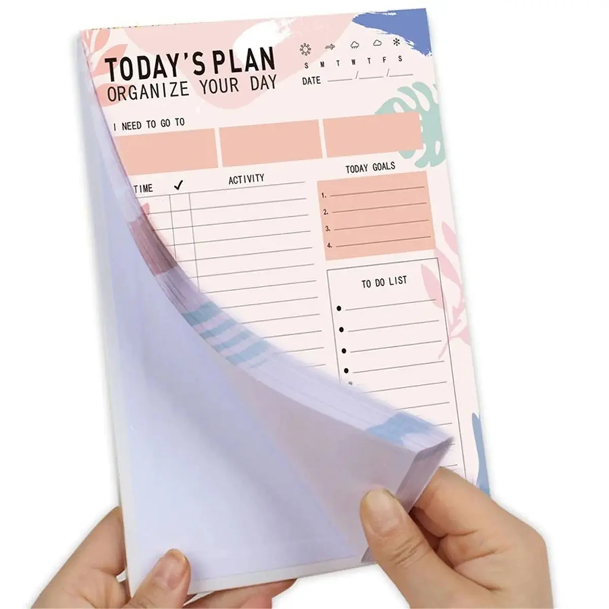 Magnetic Daily Planner Notepad for Fridge with 52 Tear-Off Sheets for Efficient Scheduling A