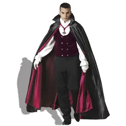 Yetişkin erkek vampir kostüm cadılar bayramı partisi Dracula vampir kostümleri fantezi Cosplay giyim