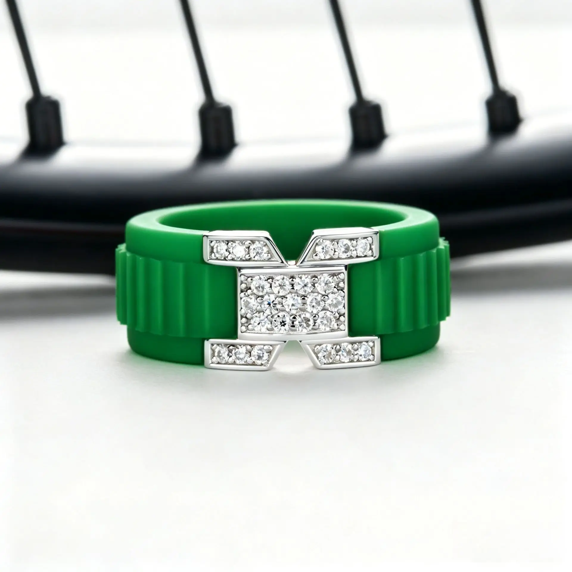 Carnica Fitness Exercise Real Moissanite Ring for Men Women S925 Sterling Silver Sparkling Band GRA D Color Slip-resistant Hot