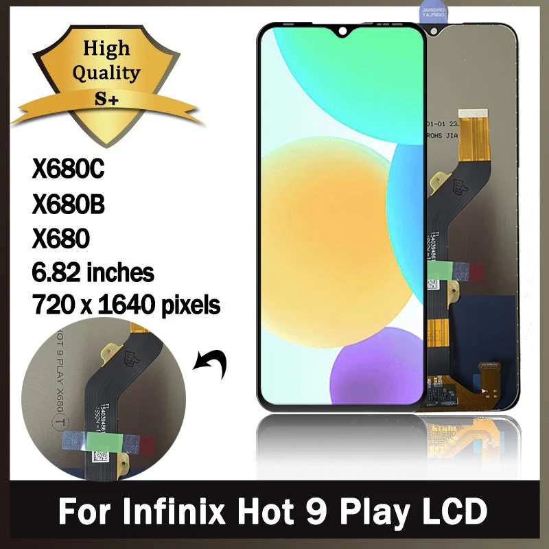 High Quality For infinix Hot 9 Play X680 X680B X680C LCD Display Screen Touch Digitizer Assembly For Infinix Hot9 play Display