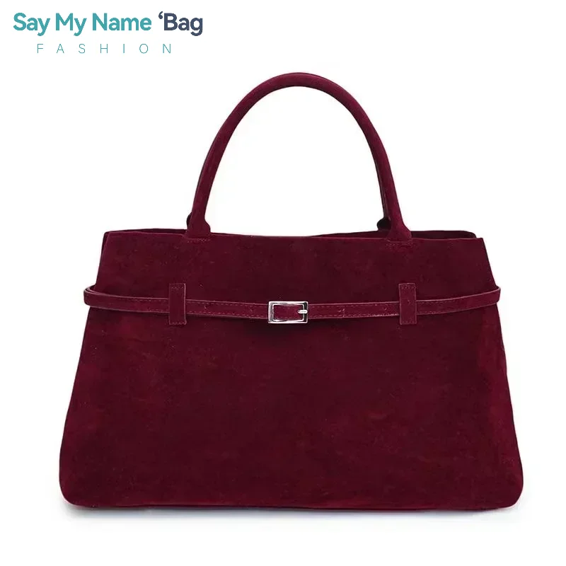 

Пряжка с декоративным дизайном, однотонная сумка из искусственной замши, большая вместительная повседневная сумка-тоут с застежкой, лидер продаж 2025, сумки для женщин Bolsas Femininas