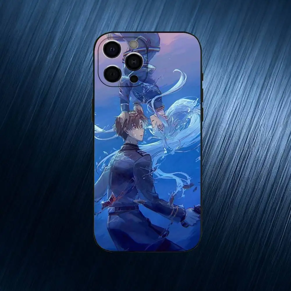 A-Anime 86 -Eighty Six- telefoonhoesje voor iPhone 17,16,15,14,13,12,11 Plus, Pro Max, zachte siliconen zwarte hoes