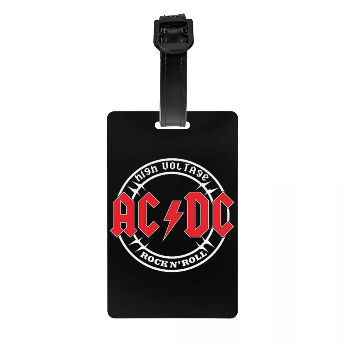 Vintage rockowe Tag bagażowy AC DC niestandardowy Heavy Metal zespół muzyczny etykietki na bagaż etykiety identyfikacyjnej