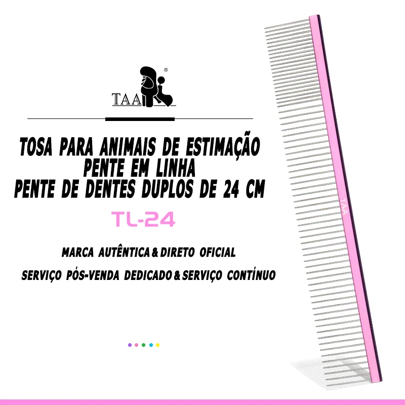 タアペットグルーミングコームさまざまな先端と高密度のヘアピースtl-24ダブル歯