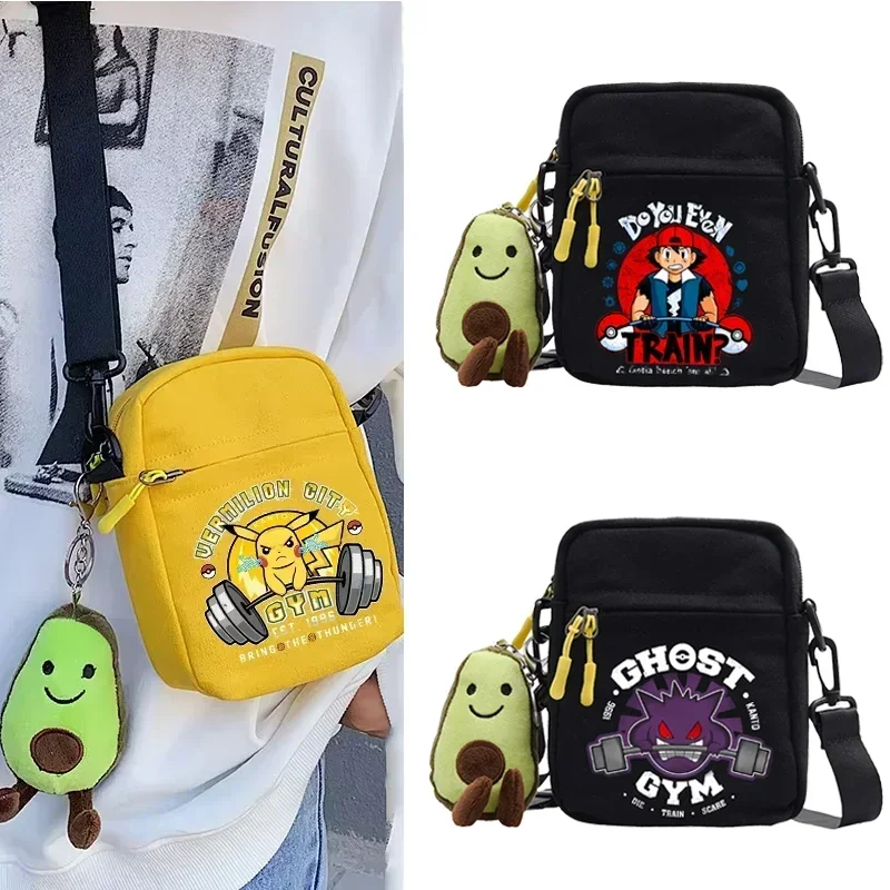 Сумка-на-плечо-с-изображением-покемона-универсальная-мужская-сумка-для-мобильного-телефона-сумка-через-плечо-с-героями-мультфильмов-Пикачу-Генгар-повседневная-сумка-для-скалолазания-подарок
