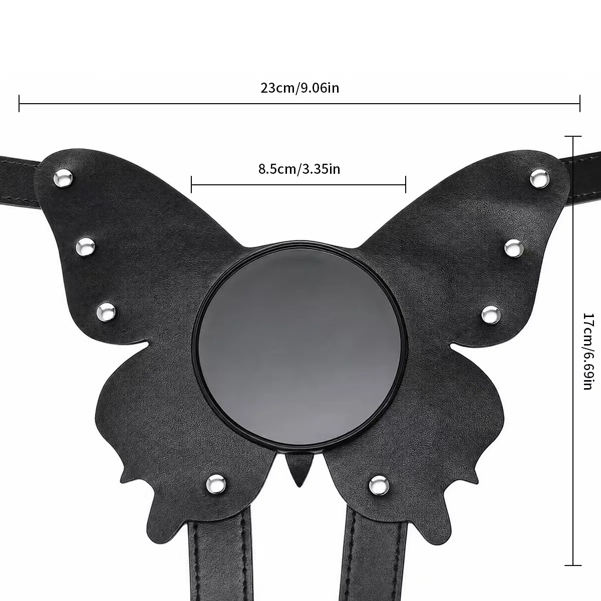 Butterfly Strap On Harness with Suction Cup Dildos - Silicone Wearable Strap-On Set for Couples Pegging & Fantasy Play - view 5