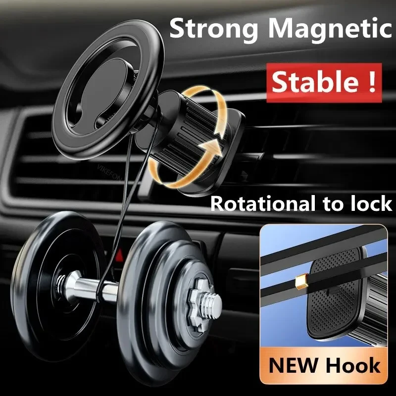 Magnetischer Autotelefonhalter, Ständer, Magnet, Autohalterung, unterstützt GPS-Mobilhalterung im Auto für Macsafe iPhone 15 14 13 12 Samsung Xiaomi – Detail 6