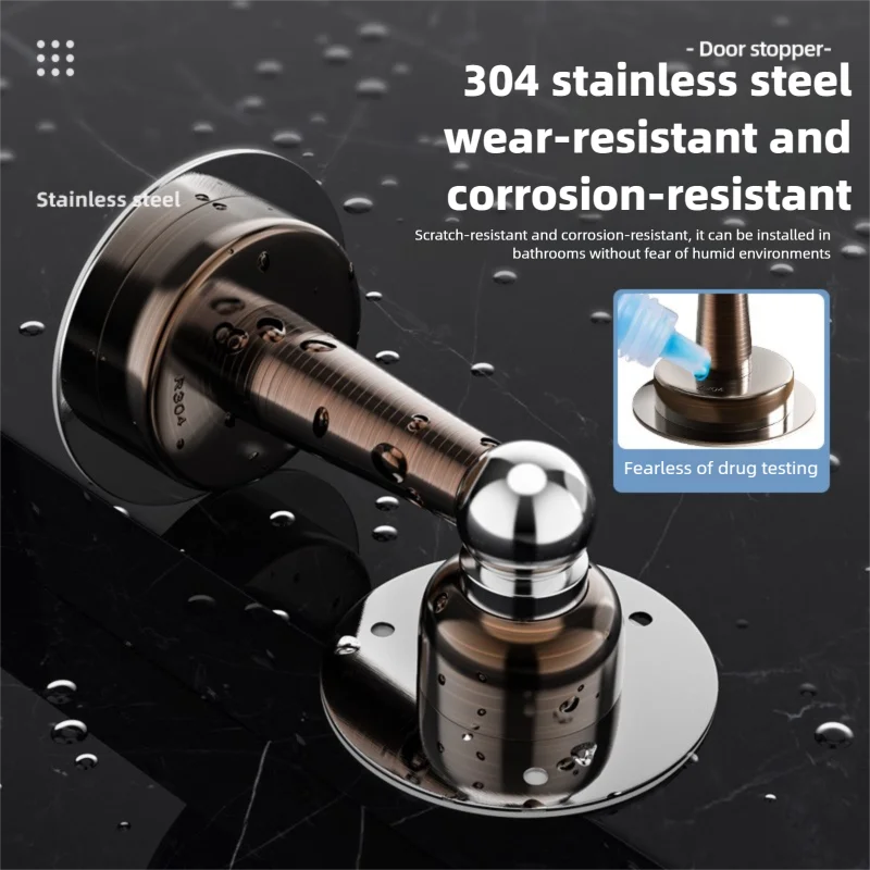 سدادة الباب المغناطيسي لا يتطلب الحفر سدادة الباب اللاصقة شفط صامت المضادة للتصادم توقف الباب شفط أرضية السيليكون