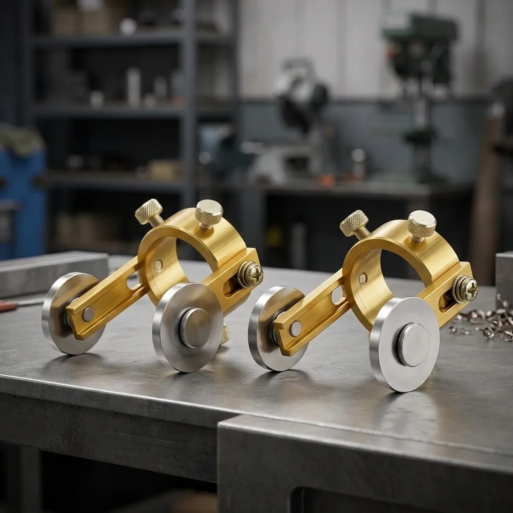 For Plasma Cutting Accessory 2pcs Roller Guide for P80 For Torch 62mm Diameter 45# Steel Gold Coated Height Range 0-46mm