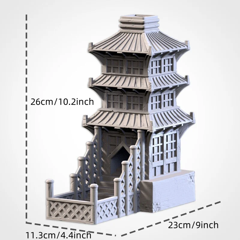 Mini-indicateur de tour de dés oriental strictement peint à la main pour le DND, britannique et en plis, décor de salle de jeux