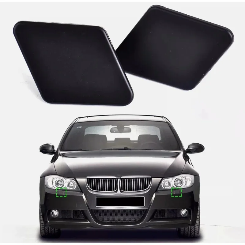 

2 шт. черные заглушки форсунок омывателя фар для BMW 3 серии E90 2005-2009, левая 61678031307 + правая 61678031308